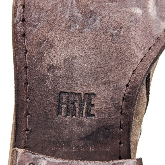 Frye Women Carson Piping Medium Grey Western Ankle Boots size 7 - Picture 12 of 12